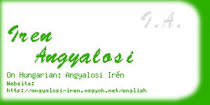 iren angyalosi business card